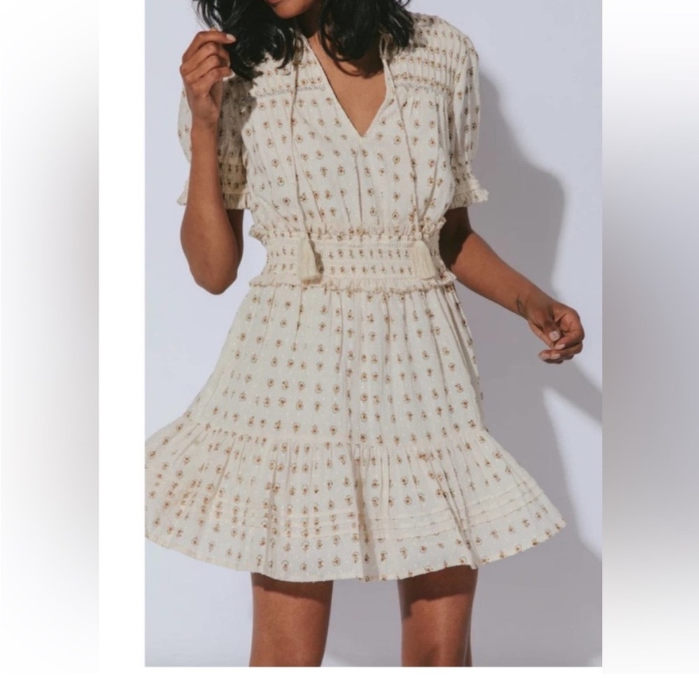 Cleobella Kellen Floral Cream Mini Dress
